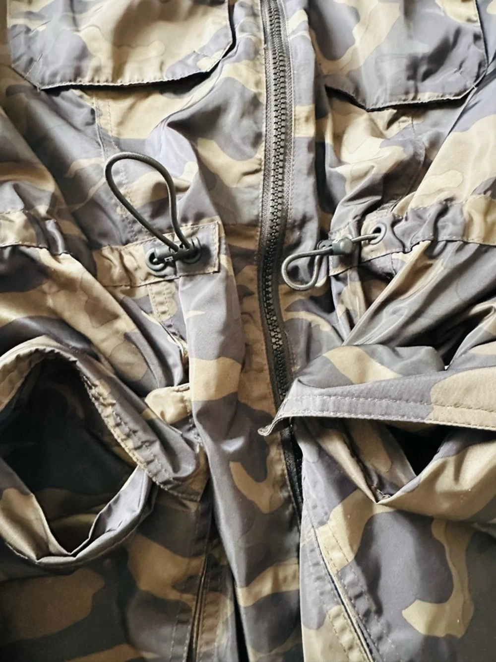 Blanc Noir Mastermind WaterResistant Camo Utility Jacket NWOT Womens Large 10/12 - Picture 11 of 13